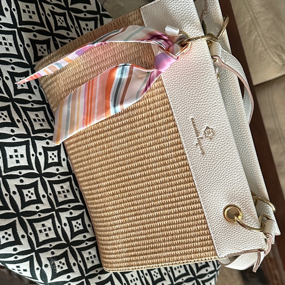 Stylish Tan and White Women Bag